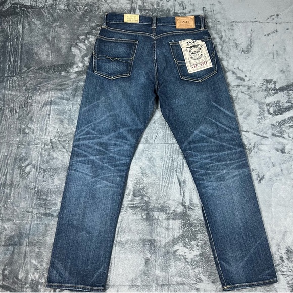 NWT Polo Ralph Lauren 31X30 Hampton Straight Blue Jeans Medium Wash Cotton Blend - Picture 13 of 15